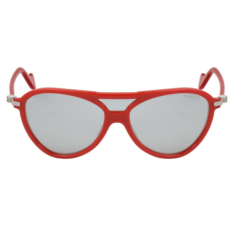 Moncler – Rote Sonnenbrille mit Spritzguss
