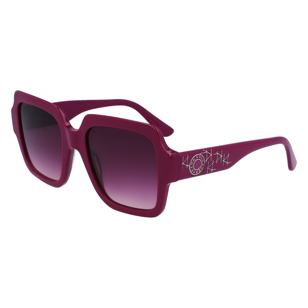 Karl Lagerfeld – Graue Sonnenbrille aus Kalbshaar