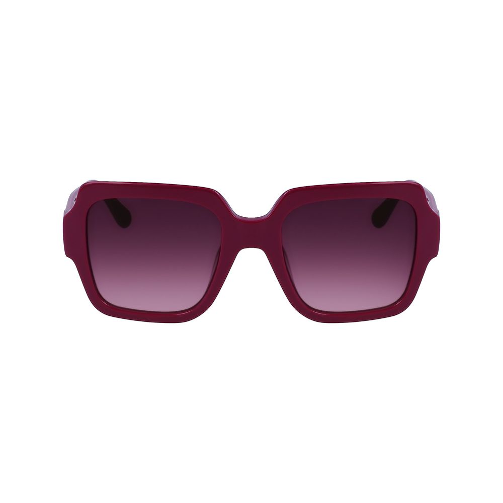 Karl Lagerfeld – Graue Sonnenbrille aus Kalbshaar
