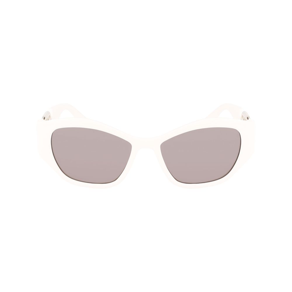 Karl Lagerfeld – Weiße Sonnenbrille mit Spritzguss