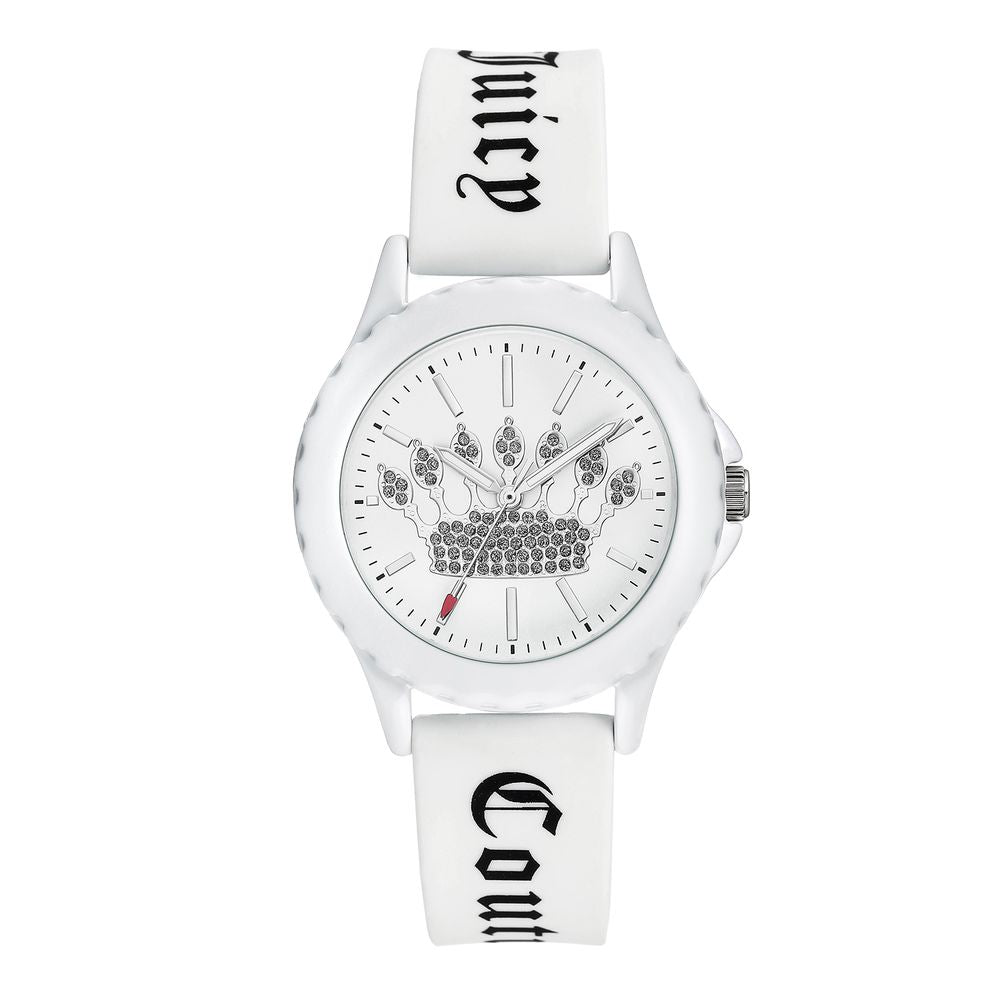 Ceas Juicy Couture cu aur alb și material sintetic