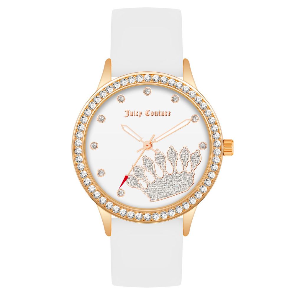 Ceas Juicy Couture cu aur alb și material sintetic