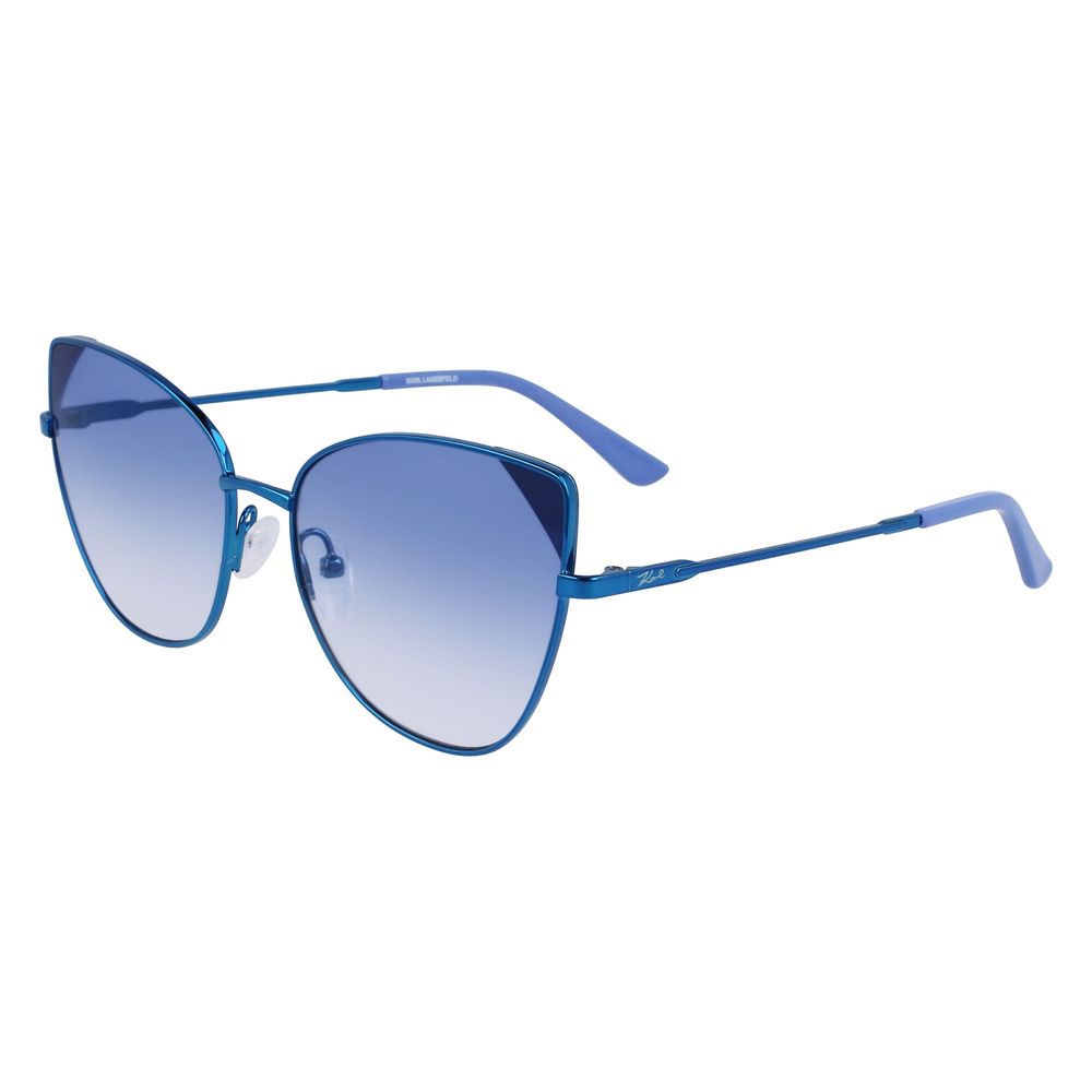 Ochelari de soare Karl Lagerfeld din metal albastru