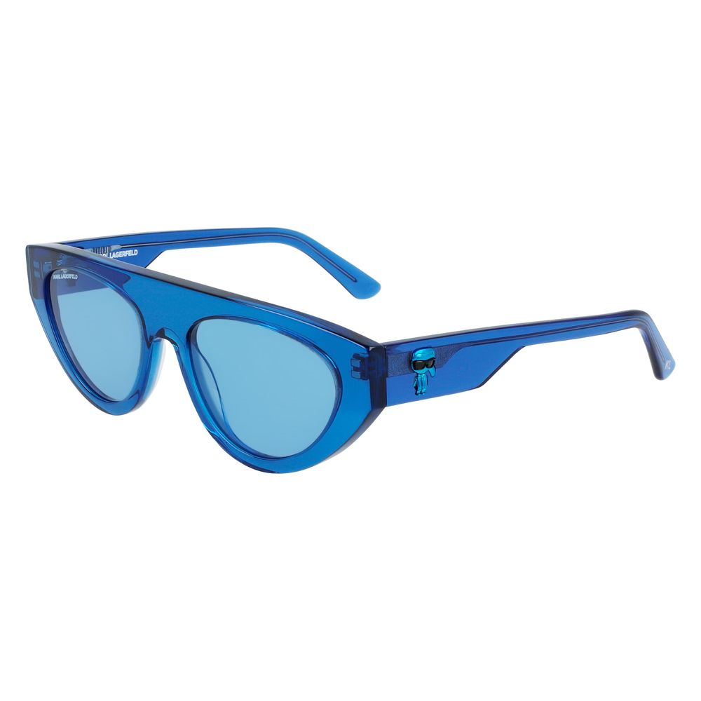 Ochelari de soare Karl Lagerfeld albaștri cu model Haircalf