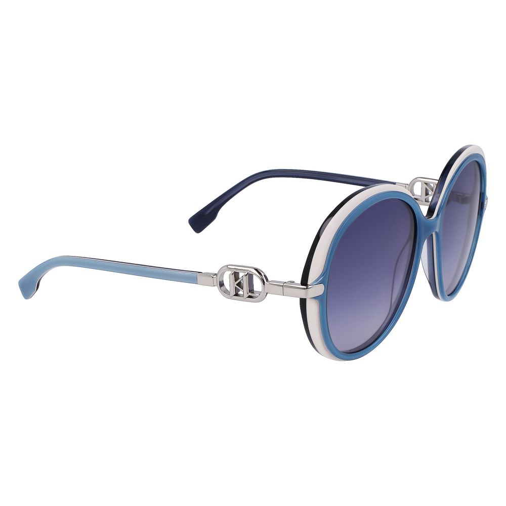 Ochelari de soare Karl Lagerfeld albaștri cu model Haircalf