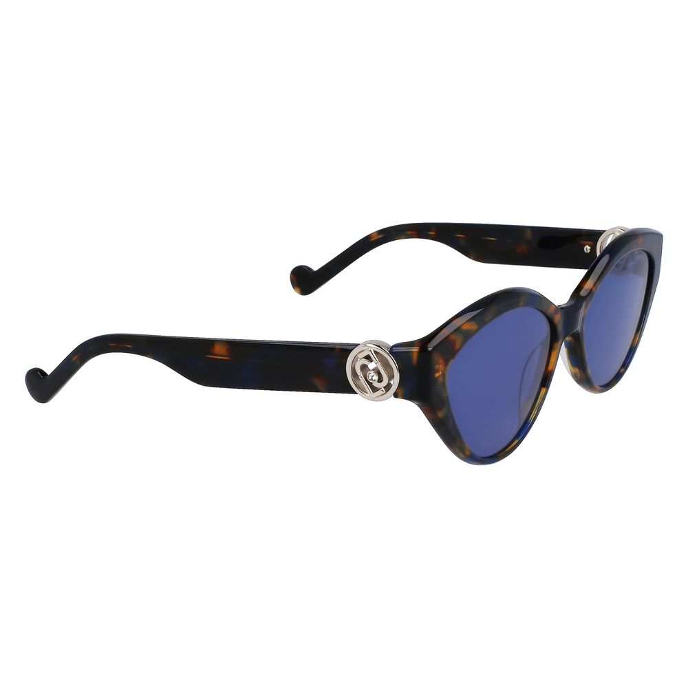 Liu Jo – Blaue Sonnenbrille aus Kalbshaar