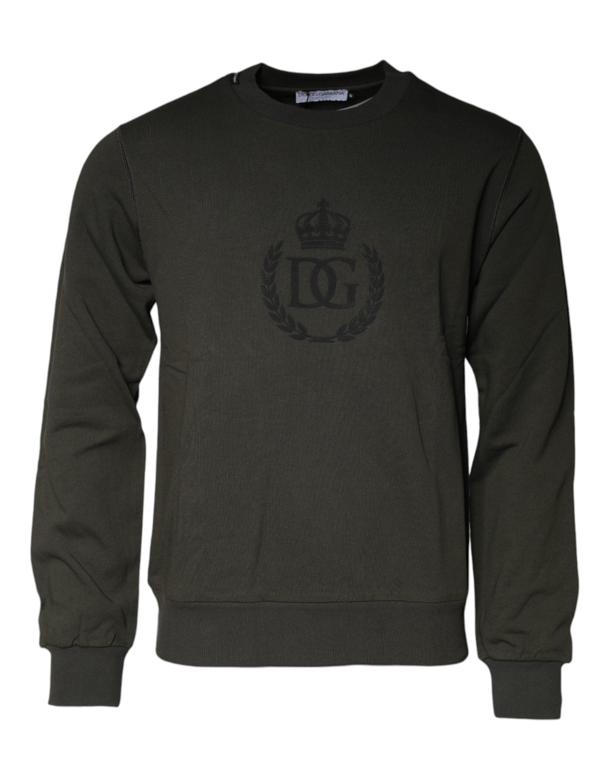 Hanorac Dolce &amp; Gabbana Verde Militar din Bumbac cu Coroană