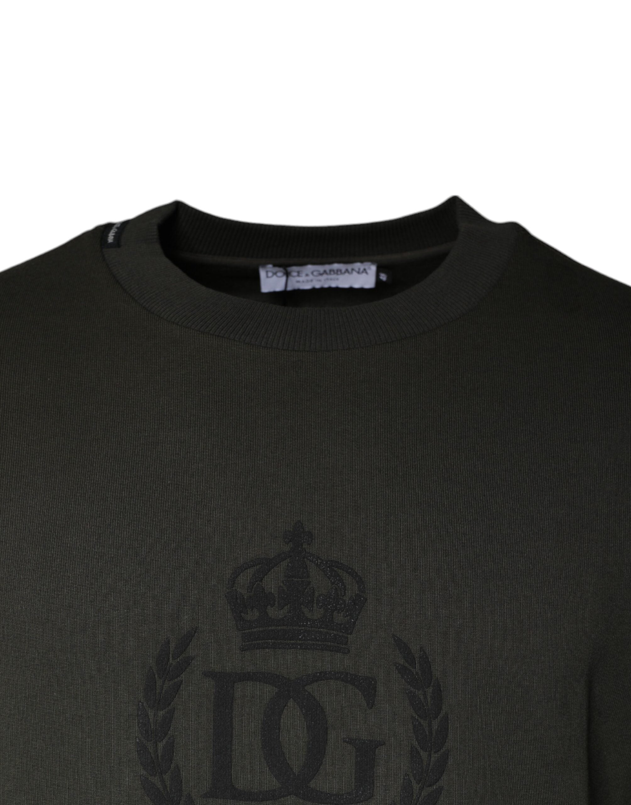 Hanorac Dolce &amp; Gabbana Verde Militar din Bumbac cu Coroană