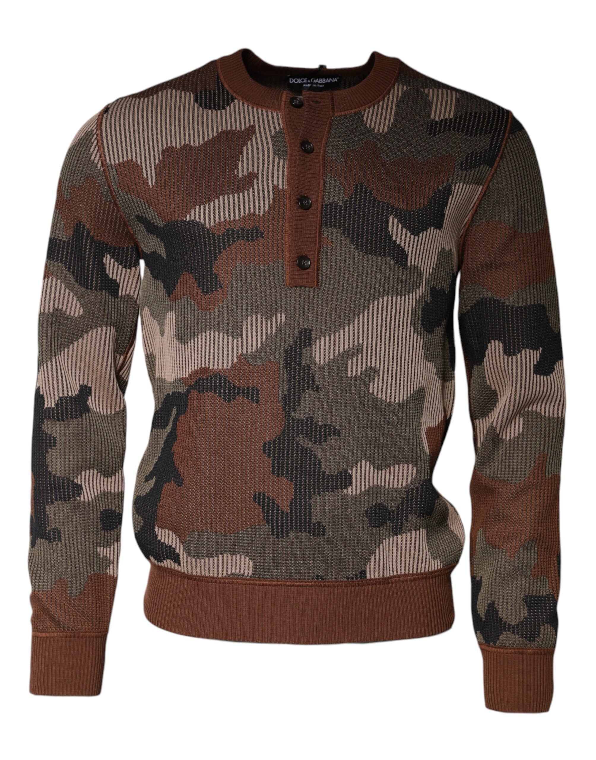 Pulover Dolce &amp; Gabbana Multicolor Camuflaj pentru bărbați