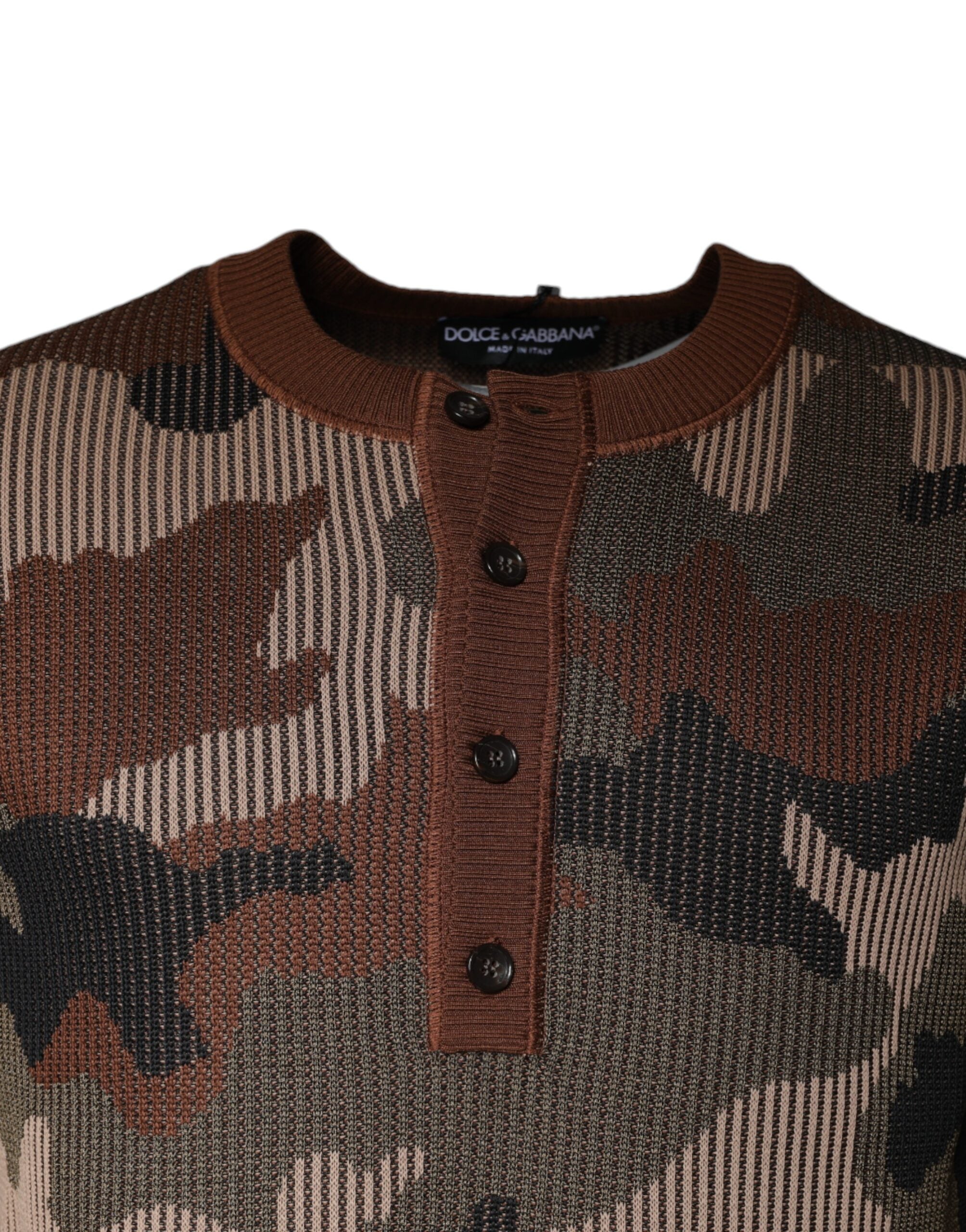 Pulover Dolce &amp; Gabbana Multicolor Camuflaj pentru bărbați
