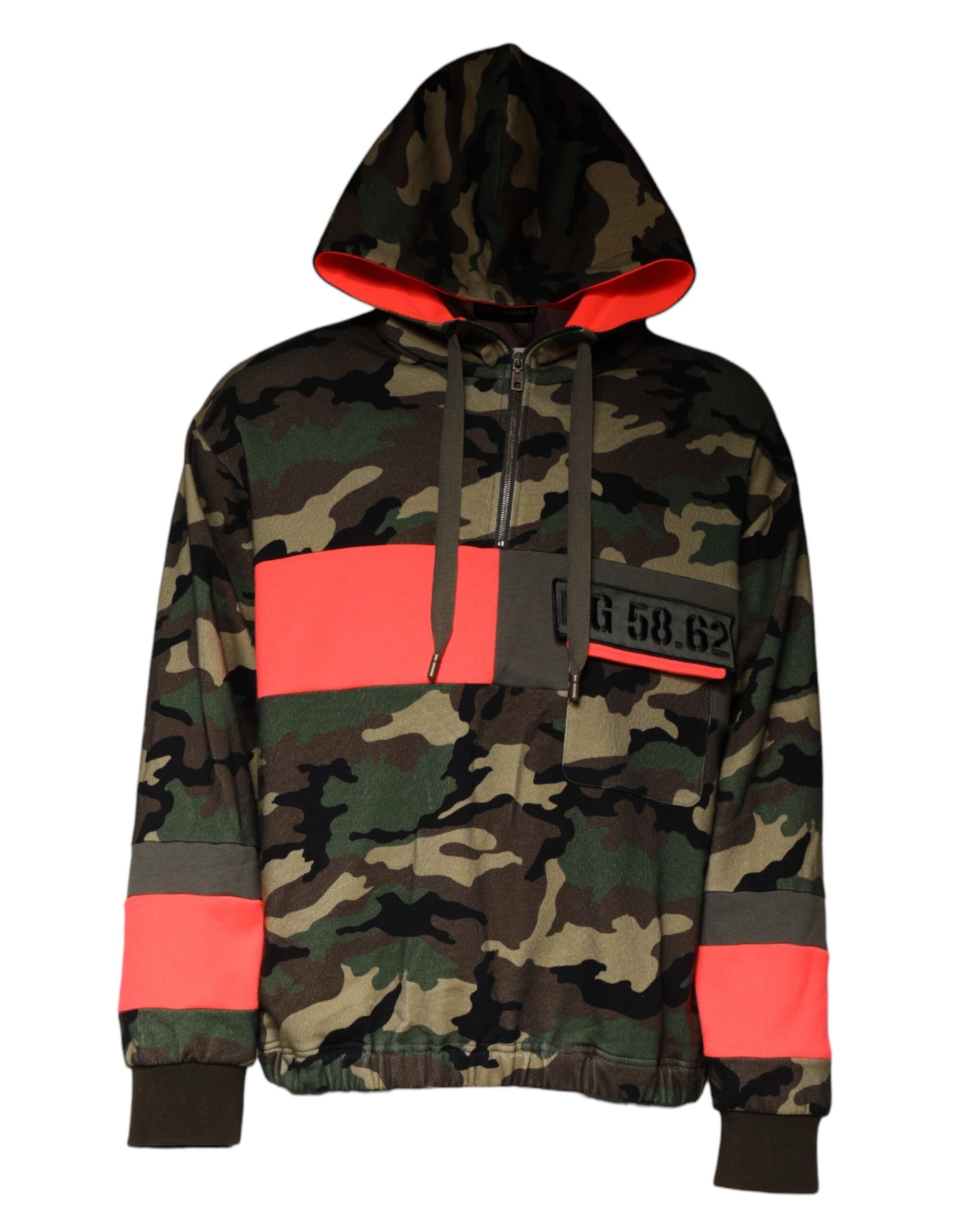Dolce &amp; Gabbana Hanorac cu glugă pentru bărbați, model camuflaj multicolor