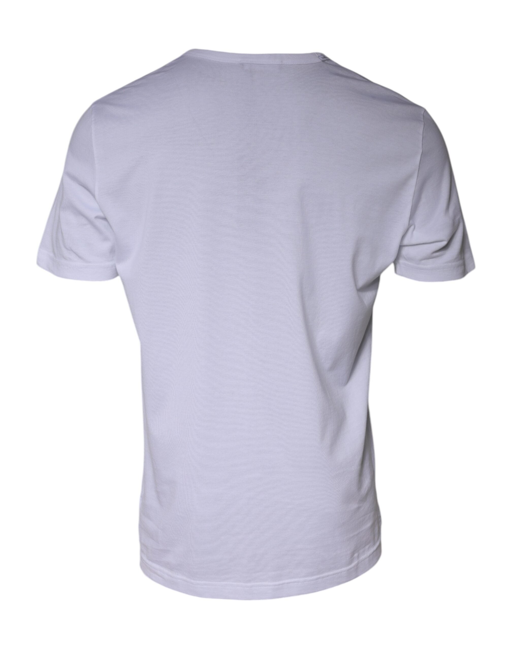 Tricou Dolce &amp; Gabbana Paradiso alb din bumbac cu mâneci scurte