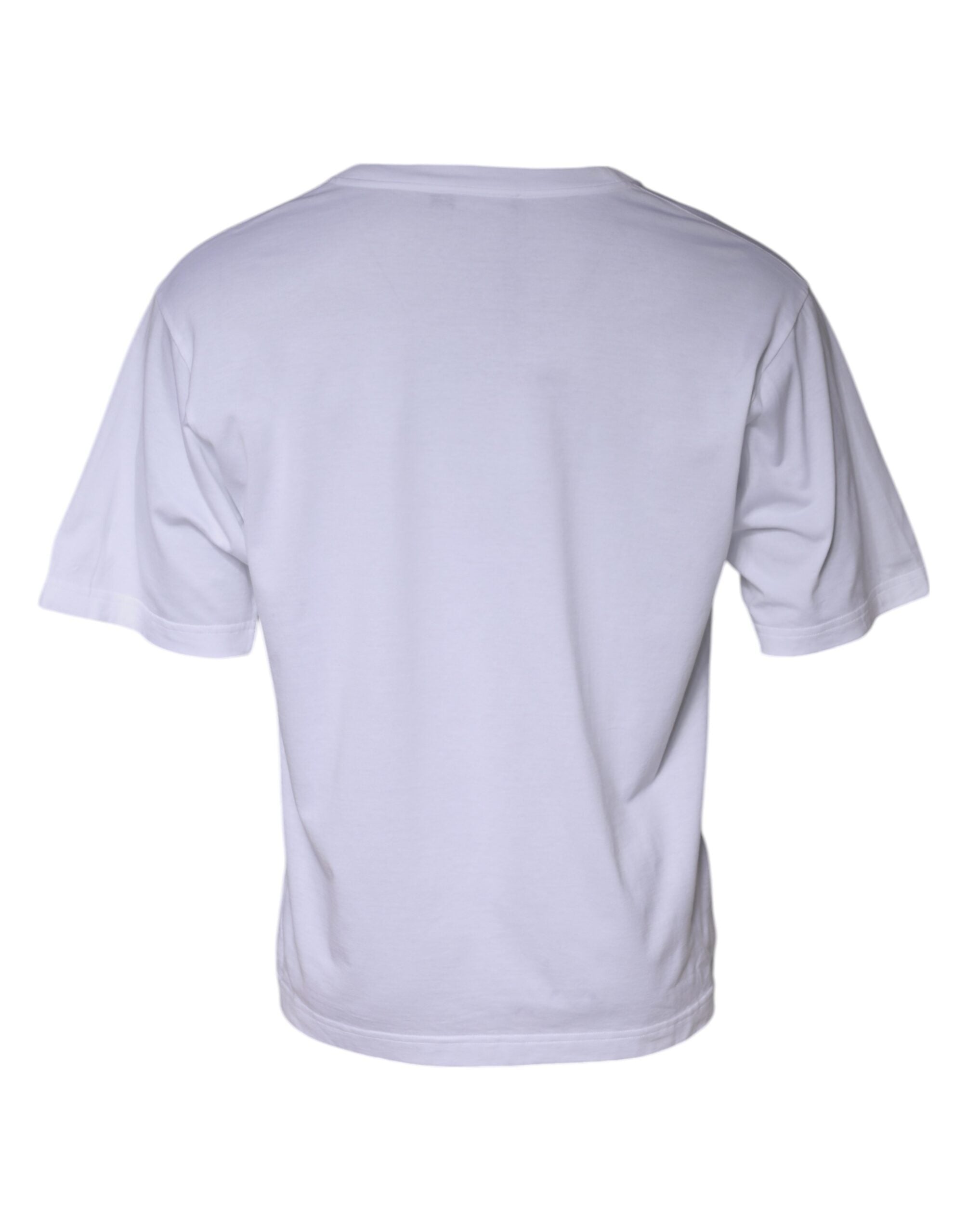 Tricou Dolce &amp; Gabbana cu guler rotund din bumbac și logo alb
