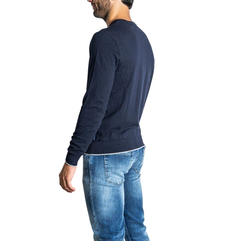 Tricou Armani Exchange albastru din bumbac