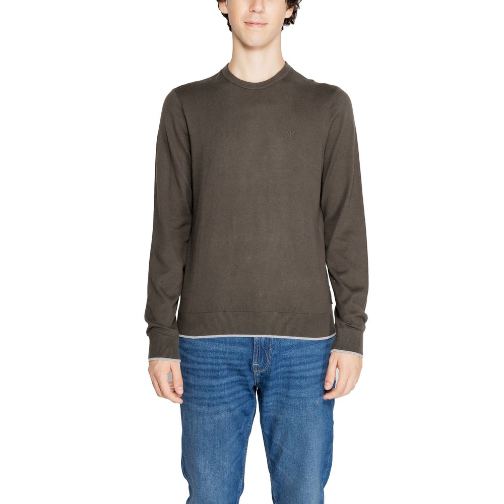 Tricou Armani Exchange verde din bumbac