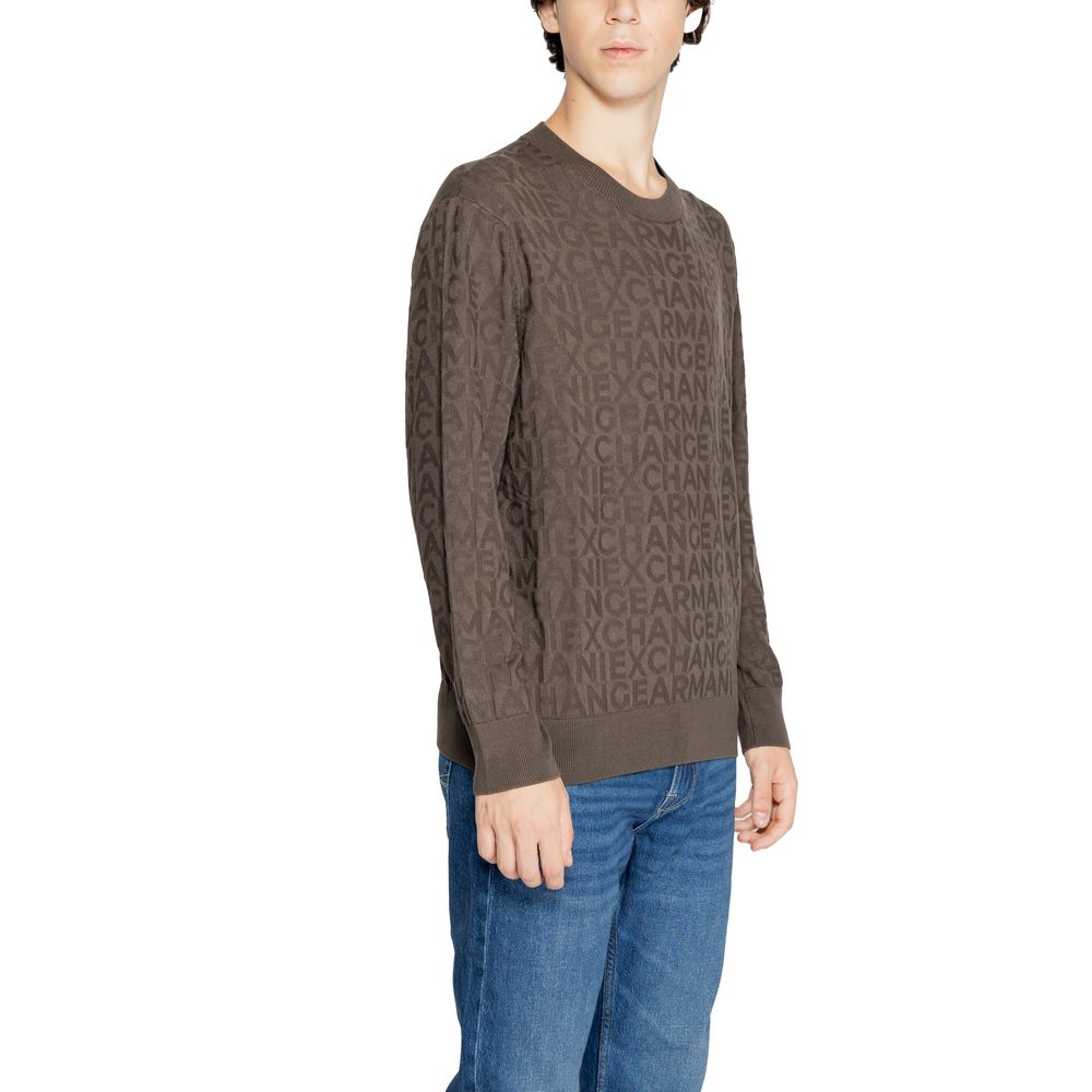 Tricou verde din viscoză Armani Exchange