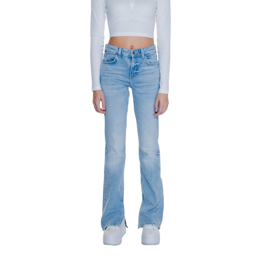 Blugi și pantaloni Guess din bumbac albastru deschis