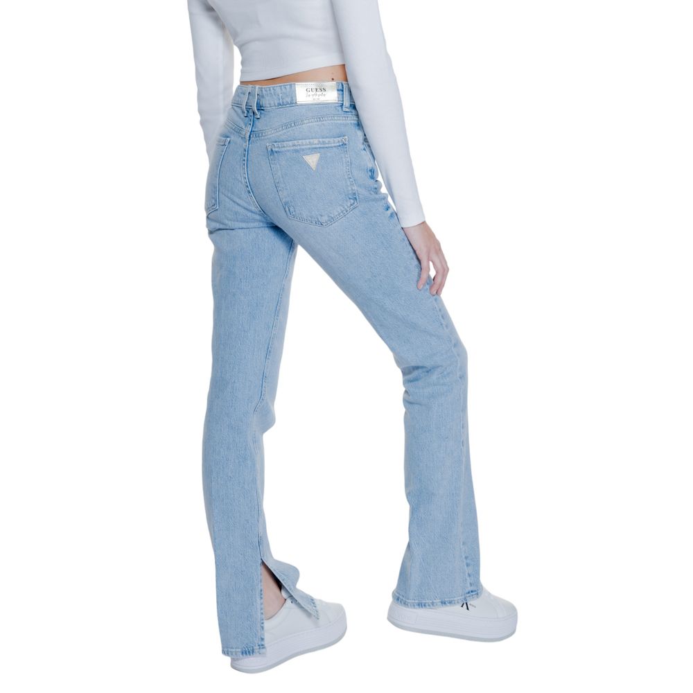 Blugi și pantaloni Guess din bumbac albastru deschis