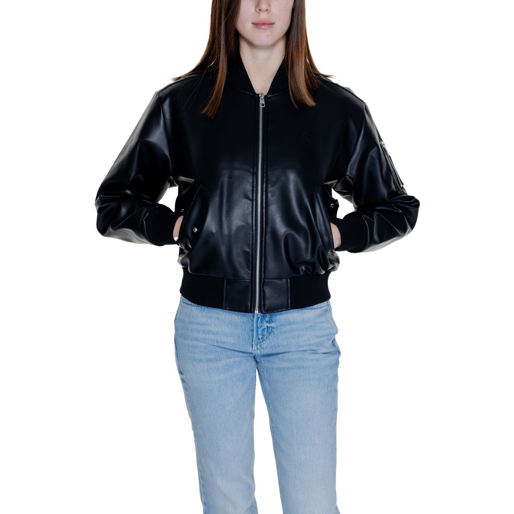 Calvin Klein Jeans – Schwarze Jacken und Mäntel aus Polyethylen