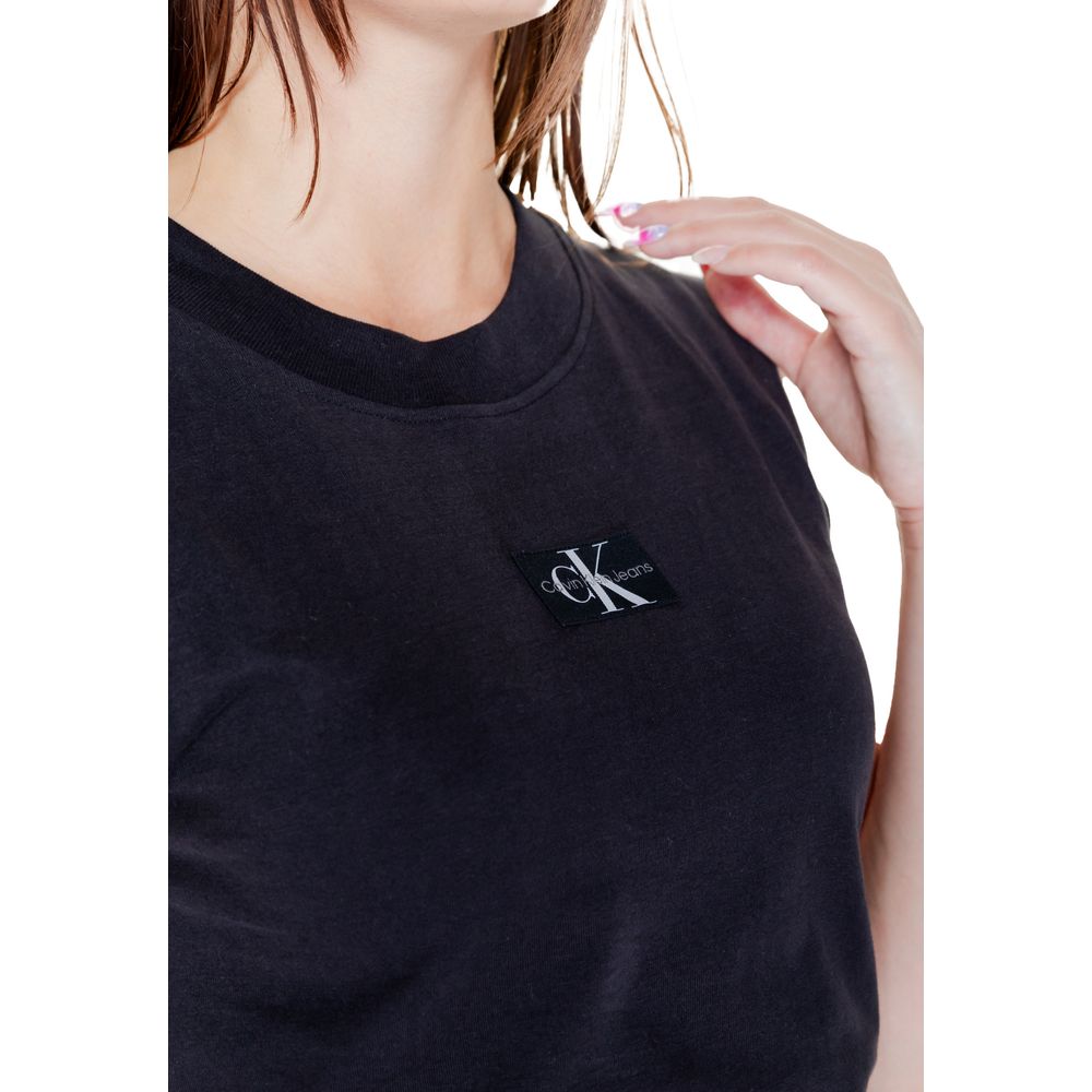Bluze și tricou Calvin Klein Jeans din bumbac negru