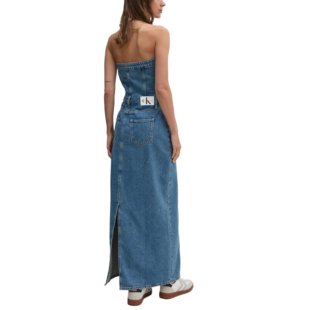 Rochie Calvin Klein Jeans albastră din bumbac