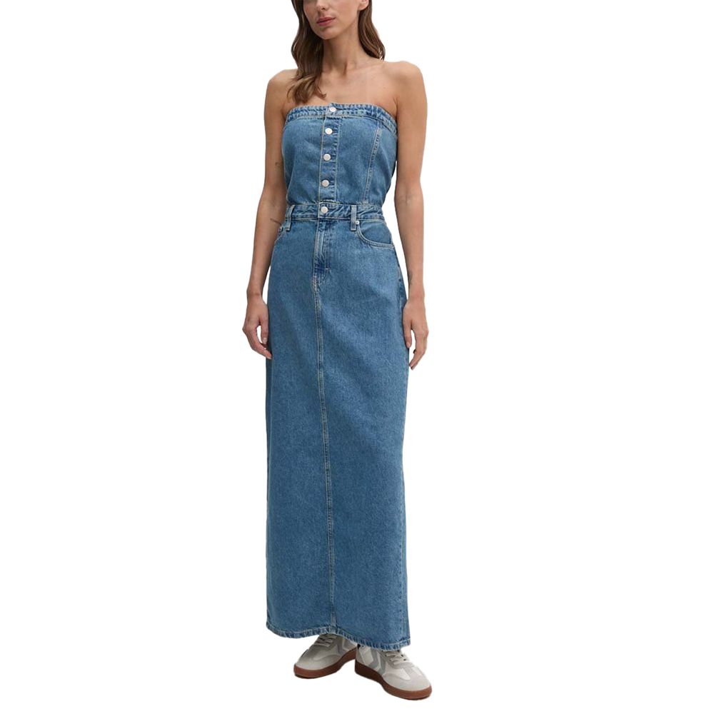 Rochie Calvin Klein Jeans albastră din bumbac