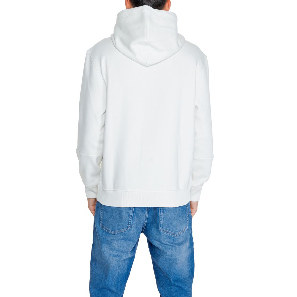 Pulover din bumbac crem Calvin Klein Jeans