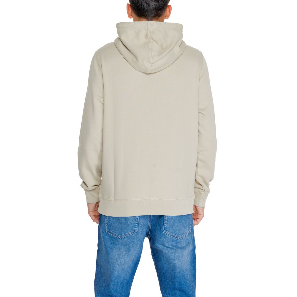 Pulover bej din bumbac reciclat Calvin Klein Jeans