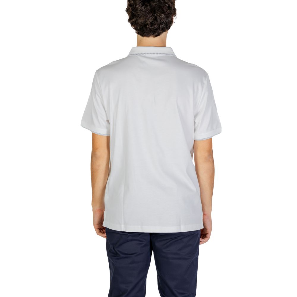Tricou polo din bumbac alb Calvin Klein Jeans