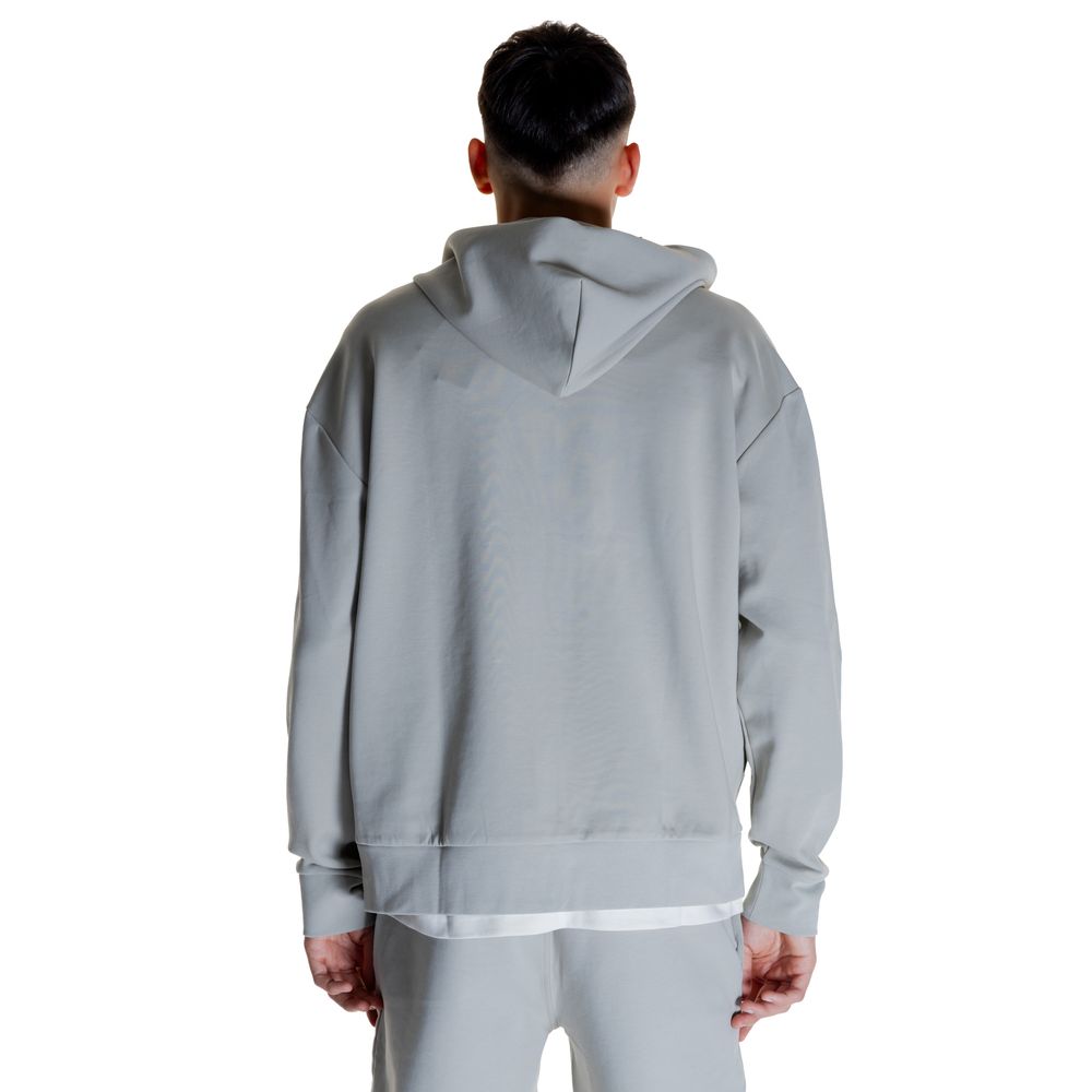 Pulover gri din bumbac Calvin Klein