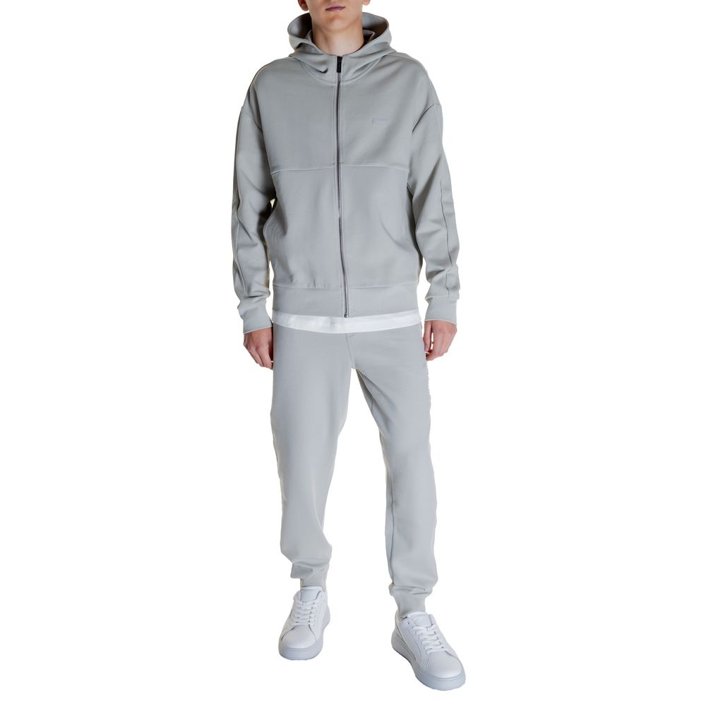 Pulover gri din bumbac Calvin Klein