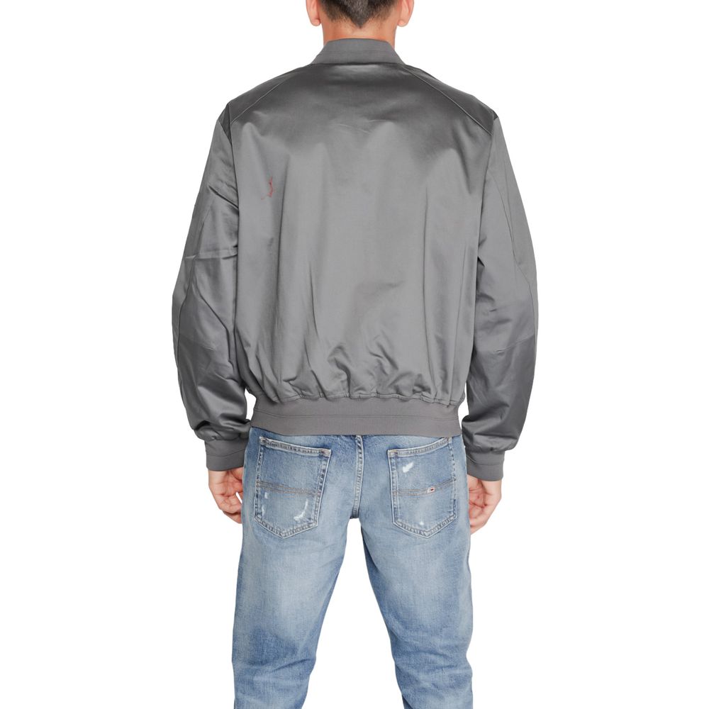 Jachete și palton Calvin Klein gri din bumbac organic
