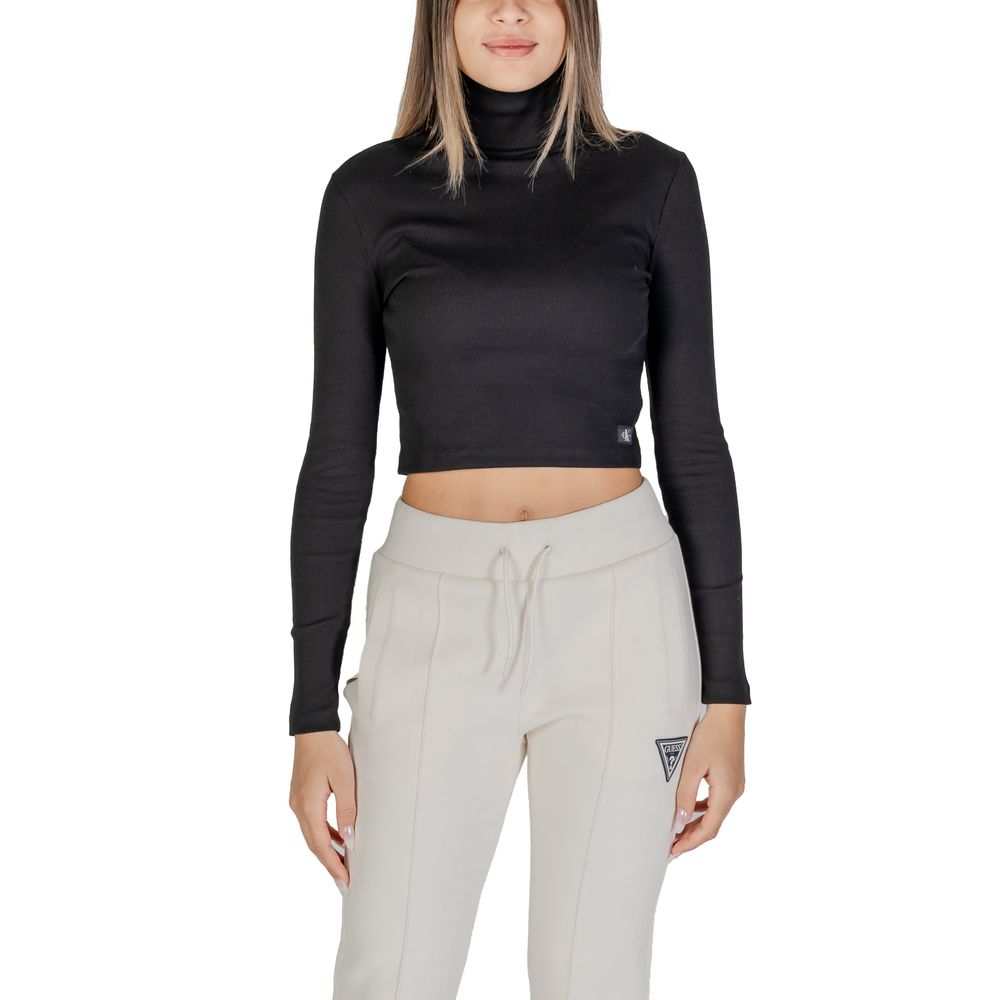 Bluze și tricou Calvin Klein Jeans din bumbac negru