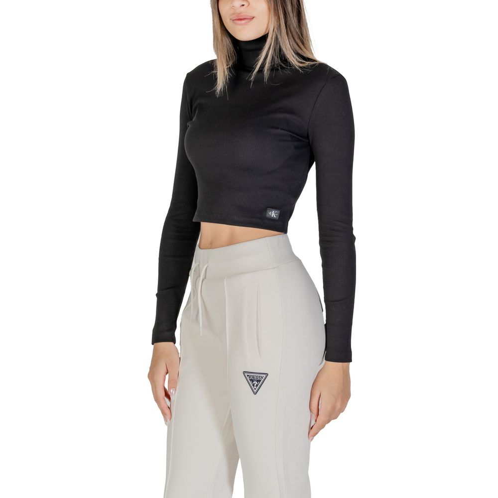 Bluze și tricou Calvin Klein Jeans din bumbac negru