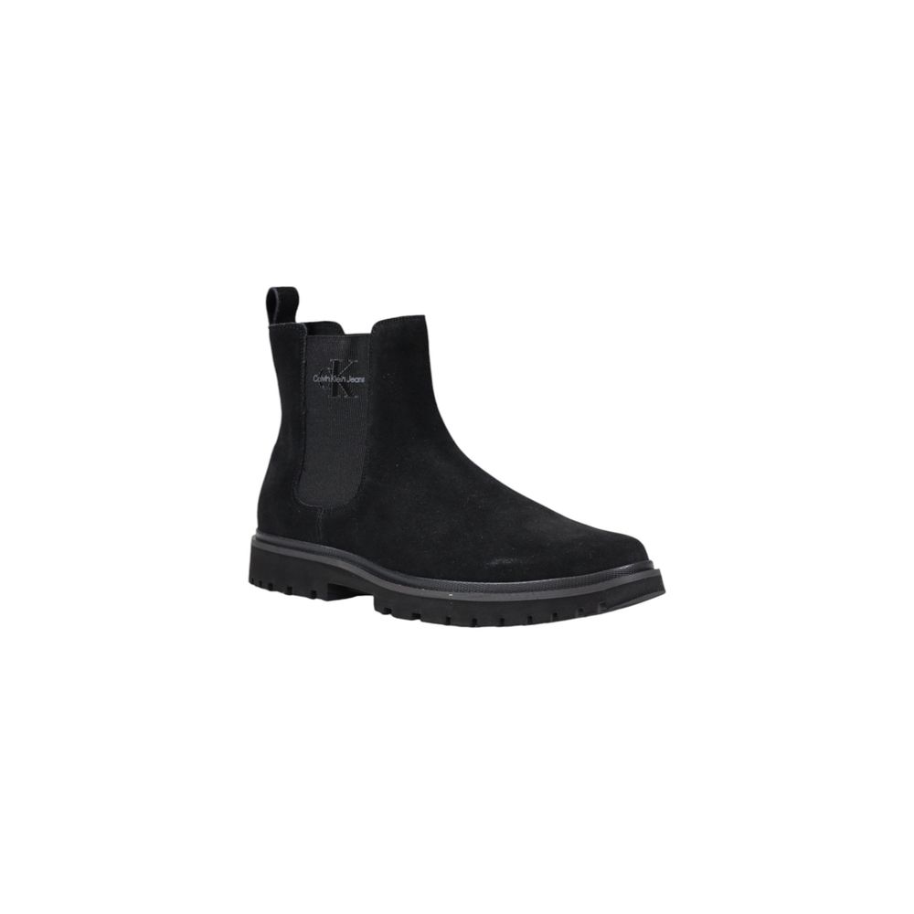 Calvin Klein Jeans – Schwarze Wildlederstiefel