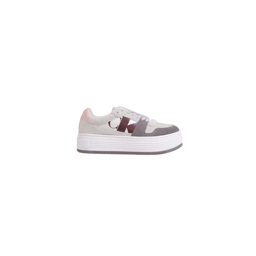 Calvin Klein Graue Ledersneaker