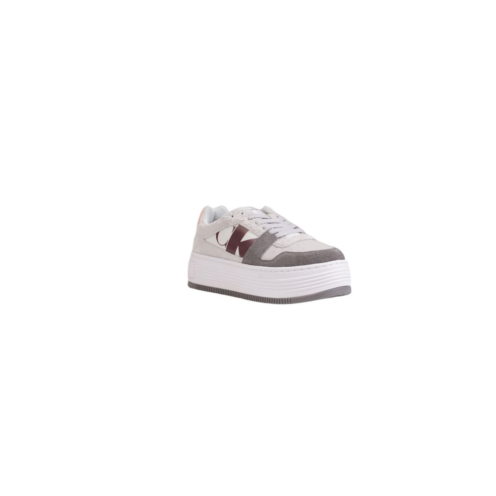 Calvin Klein Graue Ledersneaker