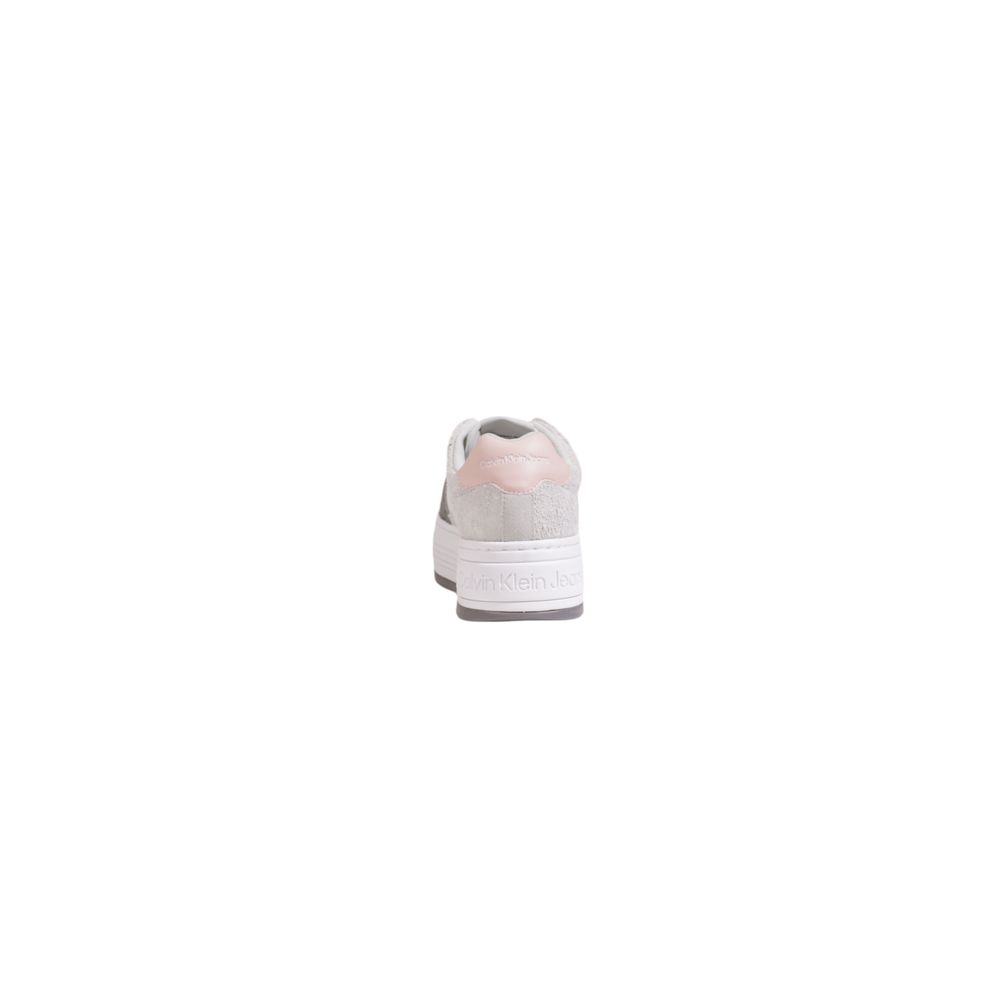 Calvin Klein Graue Ledersneaker