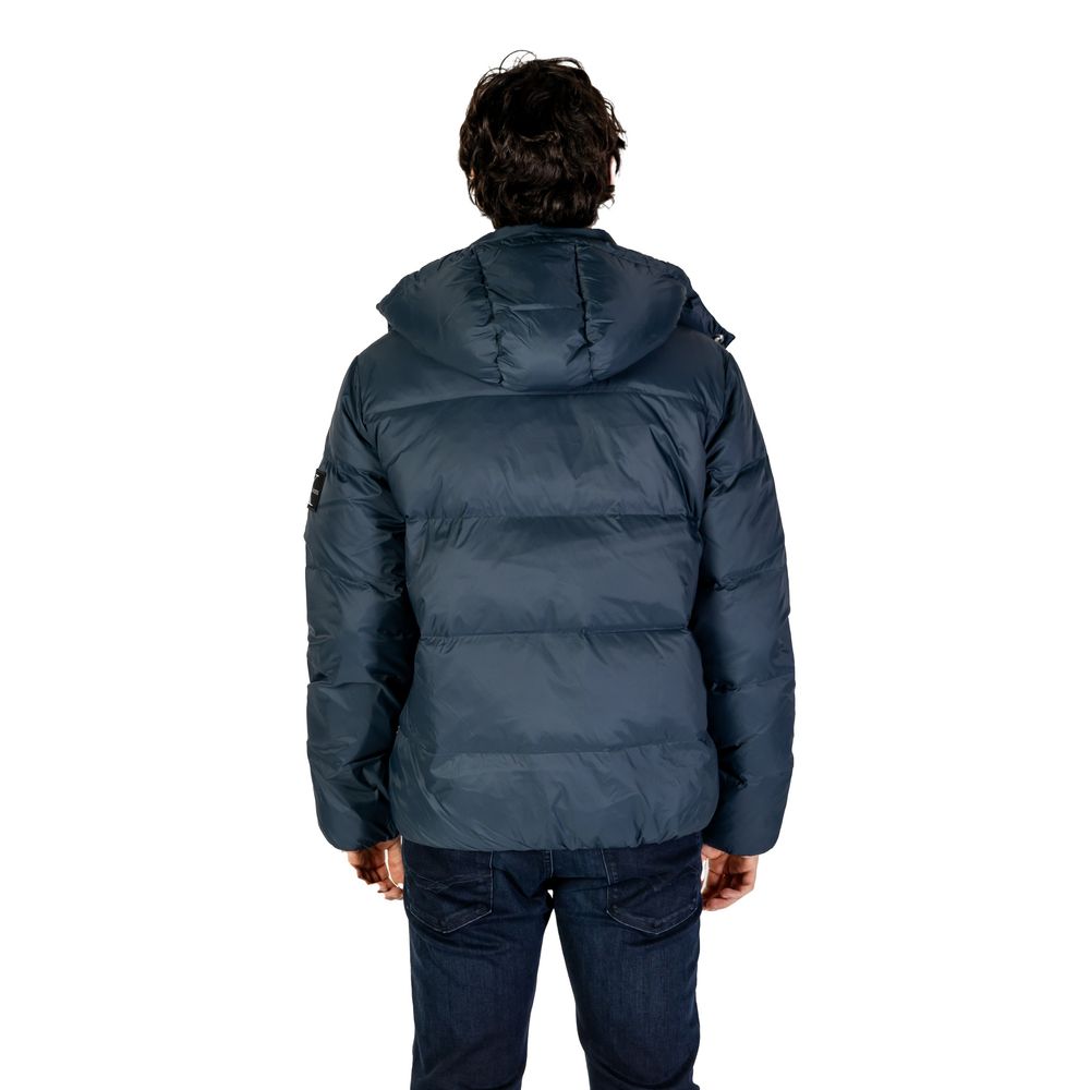 Jachetă Calvin Klein Jeans albastră din poliamidă