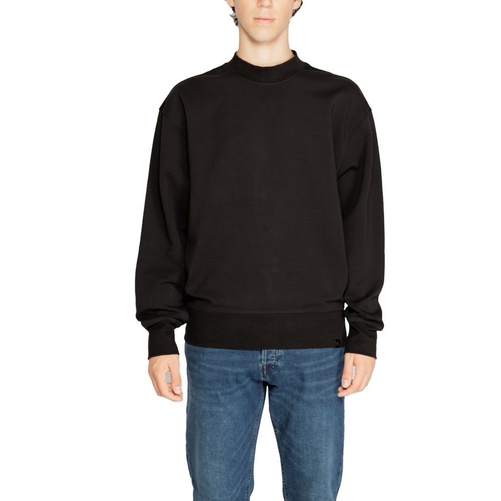Pulover Calvin Klein Jeans negru din bumbac reciclat