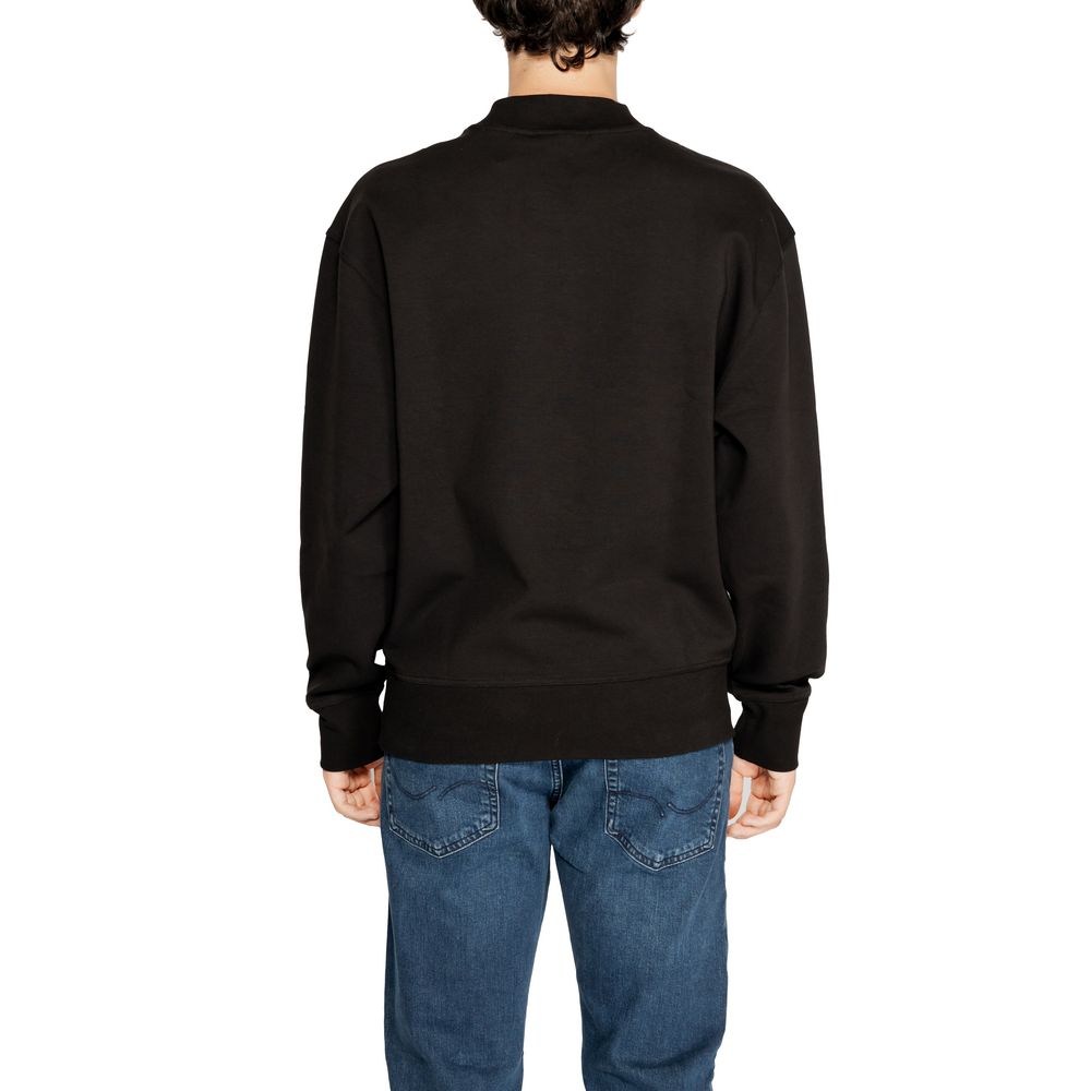 Pulover Calvin Klein Jeans negru din bumbac reciclat