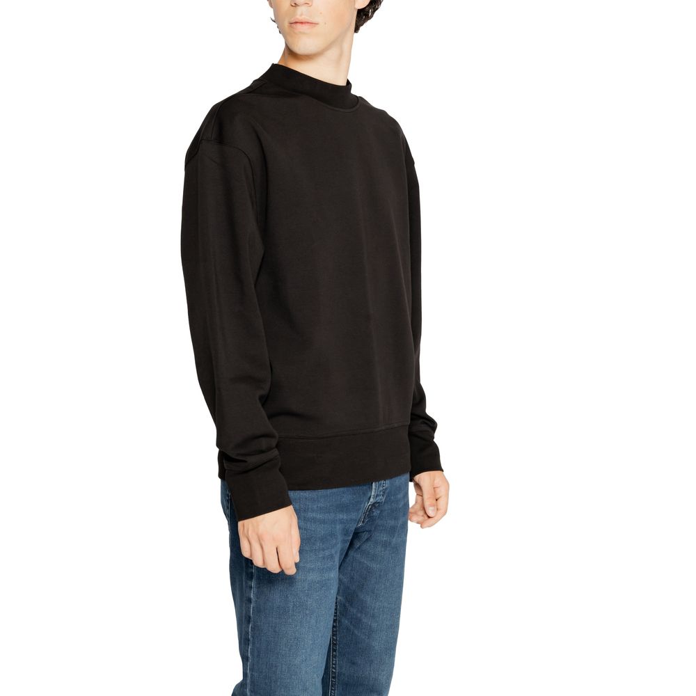 Pulover Calvin Klein Jeans negru din bumbac reciclat