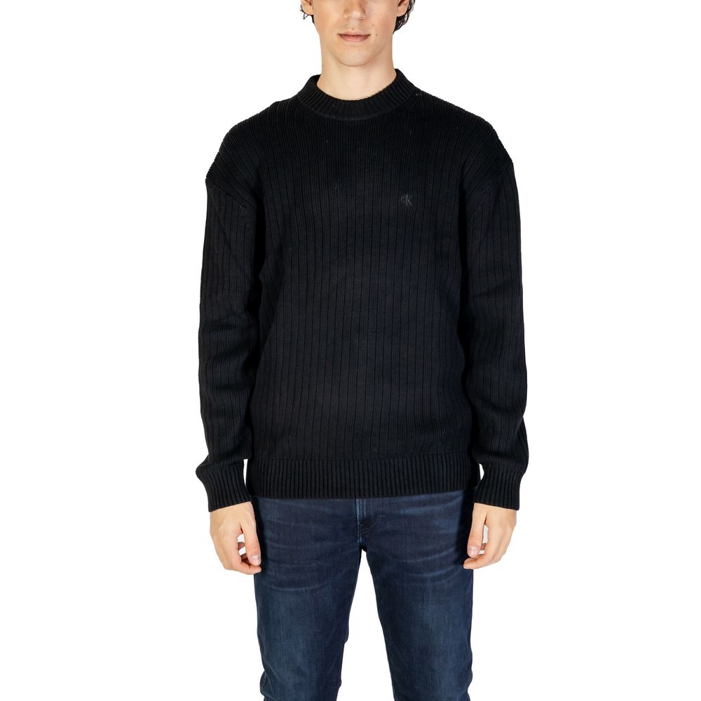 Pulover Calvin Klein Jeans negru din bumbac