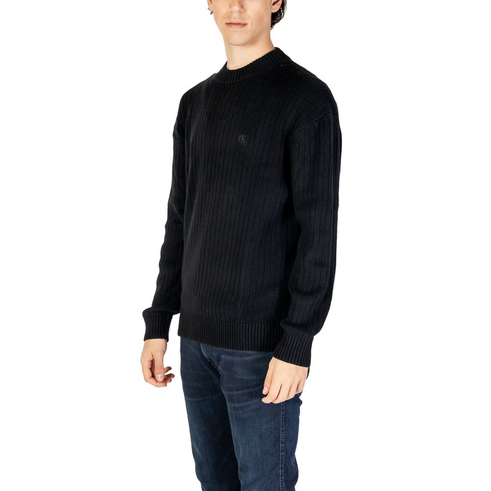 Pulover Calvin Klein Jeans negru din bumbac