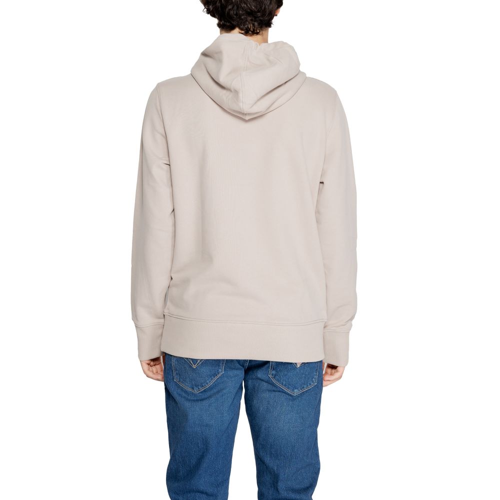 Pulover bej din bumbac reciclat Calvin Klein Jeans