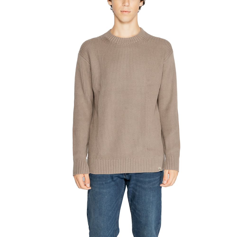 Pulover Calvin Klein Jeans maro din bumbac organic