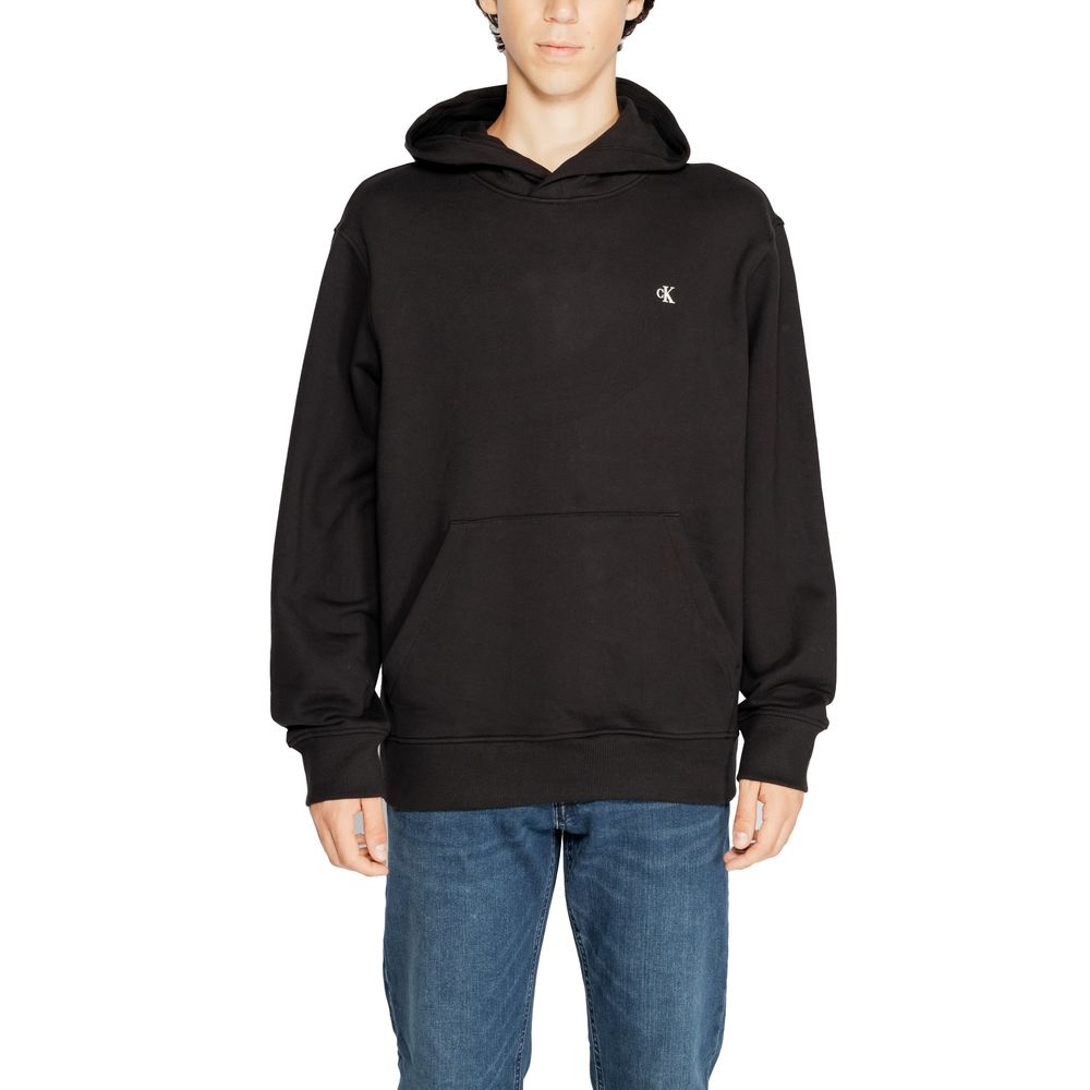 Pulover Calvin Klein Jeans negru din bumbac reciclat