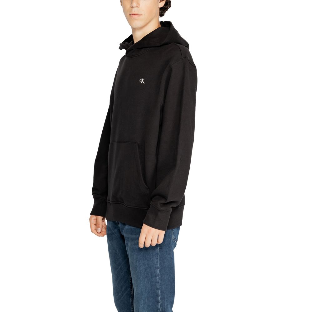 Pulover Calvin Klein Jeans negru din bumbac reciclat