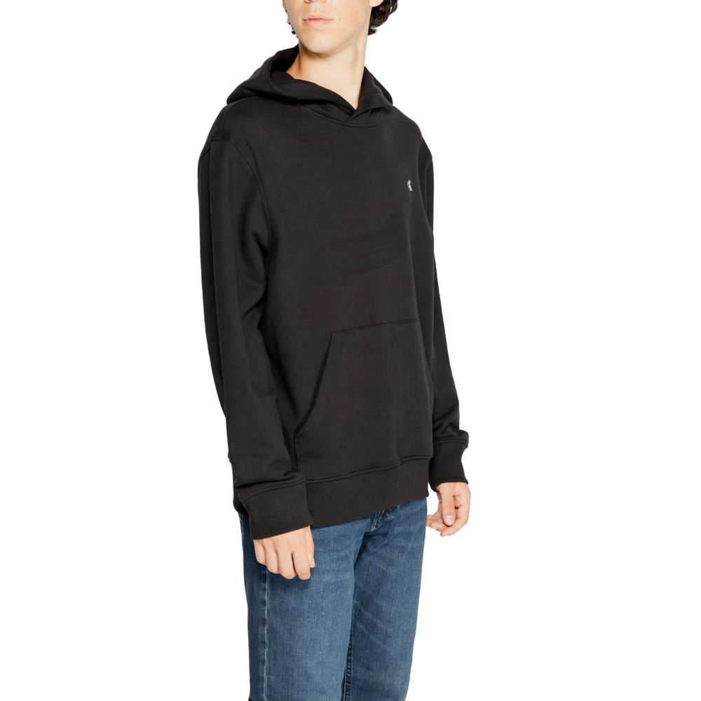 Pulover Calvin Klein Jeans negru din bumbac reciclat