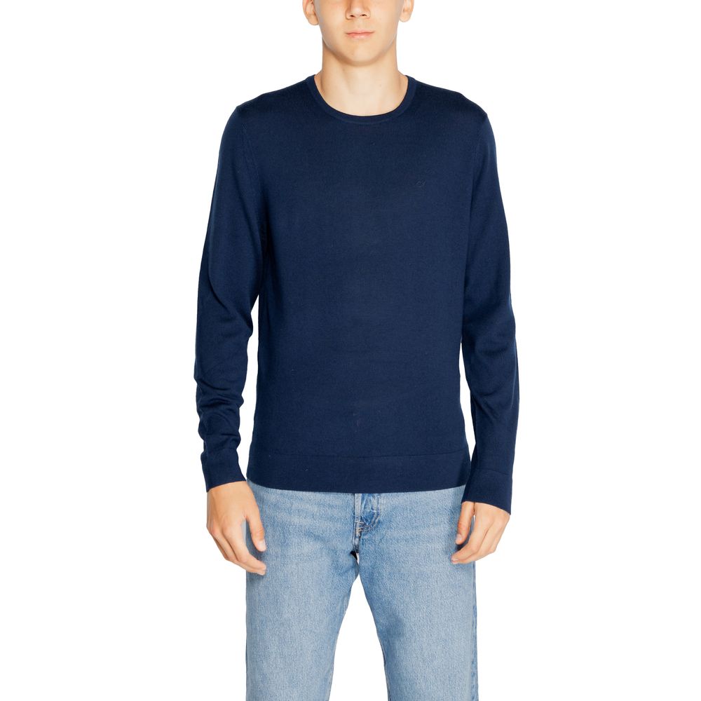 Tricou albastru Calvin Klein din lână reciclată